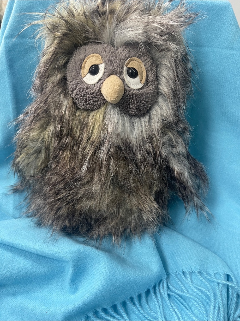 Jellycat Multitone Brown & Gray Faux-Fur Owl Pet Toy